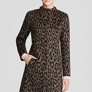 CINZIA ROCCA Leopard Print Wool/Alpaca Coat Sz 4